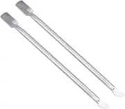 HONMEET 2pcs Nail Cuticle Pusher Cleaner Stainless Steel Essential Manicure/pedicure Tool Kit