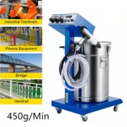 450g/min Electrostatic Powder Coating System Paint Machine w/45L Powder Hopper