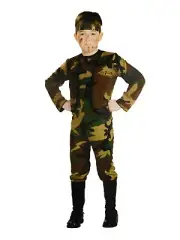 Boys U.S. Army Soldier Camouflage Army Man Halloween Costume