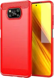 Xiaomi Mi Poco X3 Cover Brushed TPU Case - Red - AU SELLER - Free Shipping