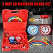 For R134A R-22 R410A R404A Refrigeration Charging 3 Way AC Manifold Gauge Set