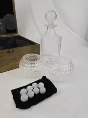 Golf Ball Whiskey Set - 2 Glasses, Decanter, 8 Stones, Box - The Perfect Shot