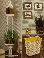 Macrame Plant Hanger, Waste Basket & Picture Frame - Craft Book: #AC1 Accents