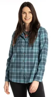 Klim Ginny Mountain, hooded shirt women , color: Light Blue/Dark Blue , size: XS
