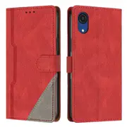 Clasp Case with Flip Wallet Stand Function Cover for Samsung A03 Core - Red
