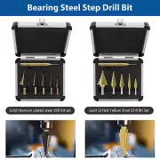 6PCS Step Drill Bit Set Auto Center Punch for DIY Lovers Drilling Metal Iron ➳