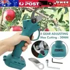 Cordless Electric Pruning Shears Brushless Pruner Secateur 30mm Branch Cutter AU