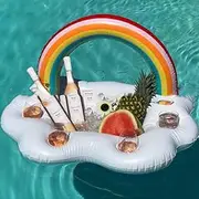 Swimming Floaty Clouds and Rainbows Inflatable Tray Lake and Beach Floaty Summer Toy for Swimming Pool Party Decorations Shooting Props Ergonomic LWX