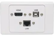 Dynalink RJ45 Cat6, USB Type B & HDMI Fly Lead Wallplate