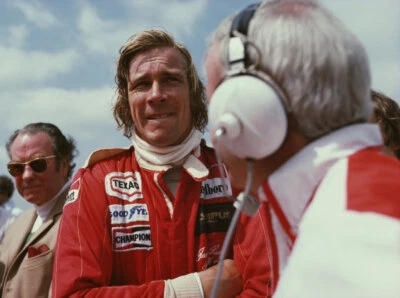 James Hunt with Teddy Mayer 1978 Formula 1 Motor Racing Old Photo 1