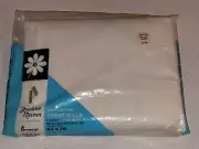 Vintage Fashion Manor JCPenney White Double Bed Bottom Fitted Sheet NEW NOS