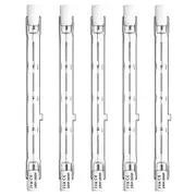 R7S 118mm 300W Halogen Lamp Pencil Bulb Dimmable J118 Linear Halogen Spotlight for Landscape Lighting, Security, 5-Pack [jkw]