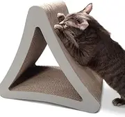 PetFusion 3-Sided Vertical Cat Scratching Post | Available in 18” & 24” | Multiple Angle Cat Scratching Pad; 6 Usable Sides. Scratch; Play; & Perch | 100% Recyclable Cardboard Cat Lounge. 1 Yr Warr