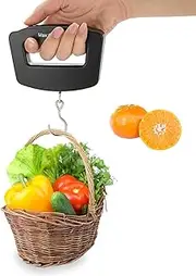 [Gigicial] Mini Fish Hook Scale, Stainless Steel Weighing Hook with LCD Display, Digital Kitchen Scale for Cooking, Baking, Weight Loss, Etc