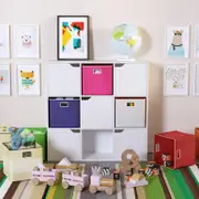 Rowan 3-Tier Cube Storage Display Unit with Doors - White