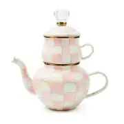 MacKENZIE CHILDS ROSY CHECK HIGH TEA BNIB