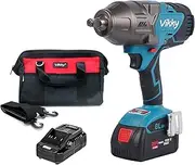 [Vikky] 20 V Impact Wrench 1/2 Inch, 4.2 Ah 1500 N.M Brushless Cordless Impact Wrench 4-Speed Impact Wrench Kit