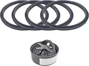 Gaskets for Nutribullet Blender, 4 Pcs Seal Ring for Nutribullet Blade and Bullet Blender, Juicer Gasket Replacement for 600W 900W Blenders, Blender Rings Gasket for Nutribullet 900 (Grey)