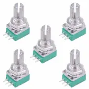 5 x 1M Logarithmic 9mm Potentiometer Knurled 6mm Metal Shaft