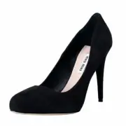 Miu Miu Women's Black Suede Leather High Heel Pumps Shoes Sz 5 8 10