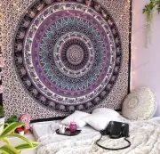 Hippie Art Tapestry Handmade Animal Print Mandala Cotton Yoga Wall Hanging