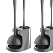 High-Efficient Gray Plunger and Bowl Brush Set for Spotless Bathrooms