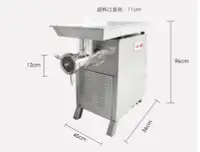 在飛比找Yahoo!奇摩拍賣優惠-商用全不鏽鋼42型電動立式絞肉機/超強動力絞雞架/絞魚碎肉機