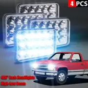 4PCS 4X6" LED HEADLIGHTS Hi/Lo for Chevrolet C1500/C2500/C3500 1988-1989