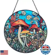 7.8'' Mushroom Suncatchers Stained Glass Suncatcher - Originally Designed Sun