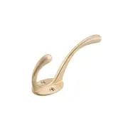 Tradco Victorian Hat & Coat Hook 110x50mm Satin Brass TD6702