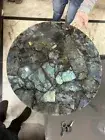 24" Round Labradorite Stone Coffee Table Crystal Gemstone Home & Garden Table De