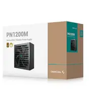 Deepcool PN1200M Gamer Storm Black Power Supply Unit, 135mm Fan, Japanese Bulk Capacitor, Active PFC + Half Bridge SRC LLC + DC to DC, ATX12V V3.1 R-PNC00M-FC0B-JGAU