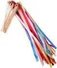 Mix Color Ribbon Fairy Wands with Bells, 20Pcs - Wedding Streamers Sticks for...