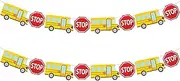 KatchOn, Back To School Bus Banner - Large, 10 Feet, No DIY | Back To School Bus Garland for School Bus Decorations | Back To School Decorations for Classroom | School Bus Birthday Party Decorations