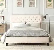 Istyle Chester Double Bed Frame Fabric White