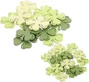 BCOATH Irish St. Patricks Day Shamrock Cutouts Decorative Wood Slices Irish Heritage Adornments Festive Party Decorations