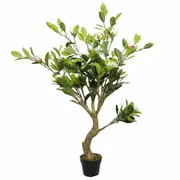 Faux White Flowering Magnolia Tree with Pot 130cm