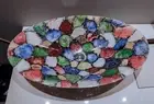 Oval Shape Marble Decorative Sink Multicolor Agate Counter Top Sink for Hotel