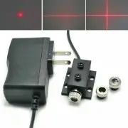 Focusable Red 650nm 30mW Dot Line Cross Laser Diode Module 5V Adapter + Heatsink