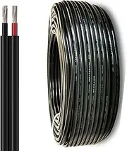 2.5/4/6/10mm2 PV Wire Solar Cable, Single Core, Tinned Copper, Cross-Linked Polyolefin Insulation, Flexible, UV Resistant, TUV Approved for Solar Power Systems(32ft,6 mm2)