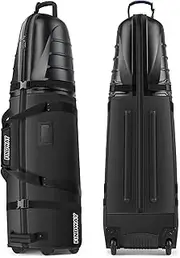findway Golf Travel Bags for Airlines with Wheels, 1680D Heavy Duty Oxford and Hard Case Top Protect Golf Clubs, Lightweight and Foldable