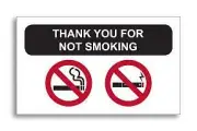 STATIC CLING REMINDERS #1810 - NSSC NO SMOKING - BOX OF 100