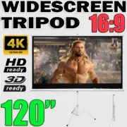 120" Inch 16:9 Portable Tripod Projector Screen Conference Presentation HD Proje