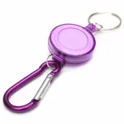 10Pcs Id Card Key Chain Office Cord Reel Lanyard Clip Ring Retract Pull Name Tag Recoil Badge Belt Rope Holder Keychain Keyrings