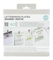 We R Memory Keepers LETTERPRESS PLATES - WHIMSY INVITE - 40 pcs