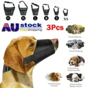 3Pcs Adjustable Nylon Dog Safety Muzzle Muzzel Biting Barking Chewing All Sizes