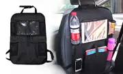 Car Seat Organizer, Backseat Car Organizer with Touchable Tablet Holder, Multi Storage Pockets, Hooks, Kick Mats Car Organizer Back Seat