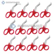 12 Red Emt Paramedic Bandage Shears Ems Scissors 7.5"
