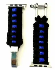 Police Thin Blue Line Apple 4 5 6 7 8 SE Watch Replacement Band Strap Ultra 49mm