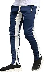 [JEShifangjiusu] Sweatpants Jogging Pants for Men Sweatpants Elasticated Waist Sports Running Pants Slim Fit Lightweight Drawstring, Blue B1, XL